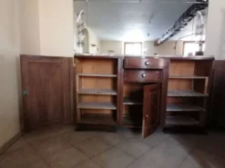 Buffet bois et marbre