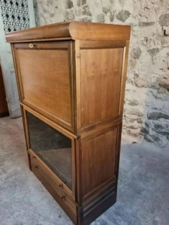 Buffet à boissons vintage style Globe Wernicke, meuble bar modulaire en acajou, vitrine des années 1960