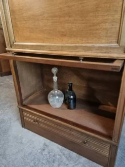 Buffet à boissons vintage style Globe Wernicke, meuble bar modulaire en acajou, vitrine des années 1960