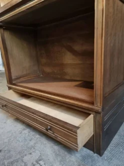 Buffet à boissons vintage style Globe Wernicke, meuble bar modulaire en acajou, vitrine des années 1960