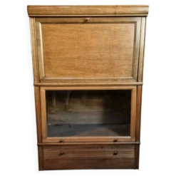 Buffet à boissons vintage style Globe Wernicke, meuble bar modulaire en acajou, vitrine des années 1960