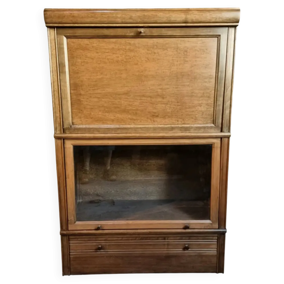 Buffet à boissons vintage style Globe Wernicke, meuble bar modulaire en acajou, vitrine des années 1960