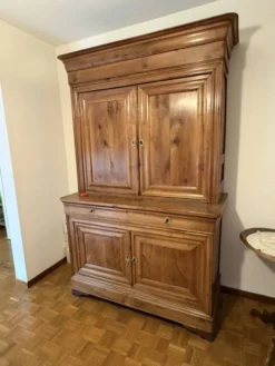 Buffet 2 corps, ancien, bois de fruitier