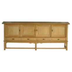 Buffet danois « Mid Century », style « Low Modern », en chêne, Henning Kjærnulf, années 1960