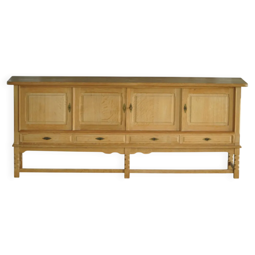 Buffet danois « Mid Century », style « Low Modern », en chêne, Henning Kjærnulf, années 1960