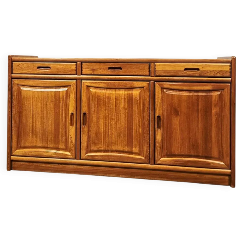 Buffet danois moderne Dyrlund Dania en teck, années 1980