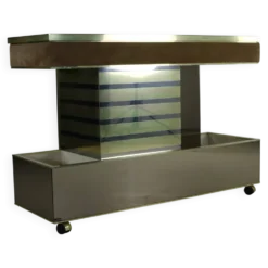 Buffet de bar design des années 70 par Harvey Guzzini pour Stilglass Donati