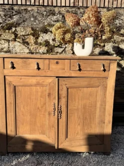 buffet de ferme bois brut aérogommé