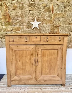 buffet de ferme bois brut aérogommé