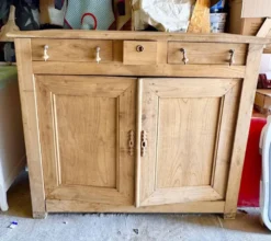 buffet de ferme bois brut aérogommé