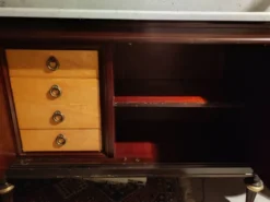 Buffet d'enfilade style Louis XVI avec plateau en marbre