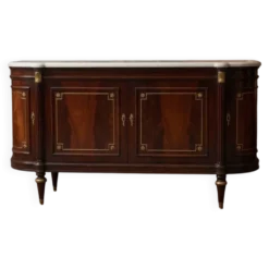 Buffet d'enfilade style Louis XVI avec plateau en marbre
