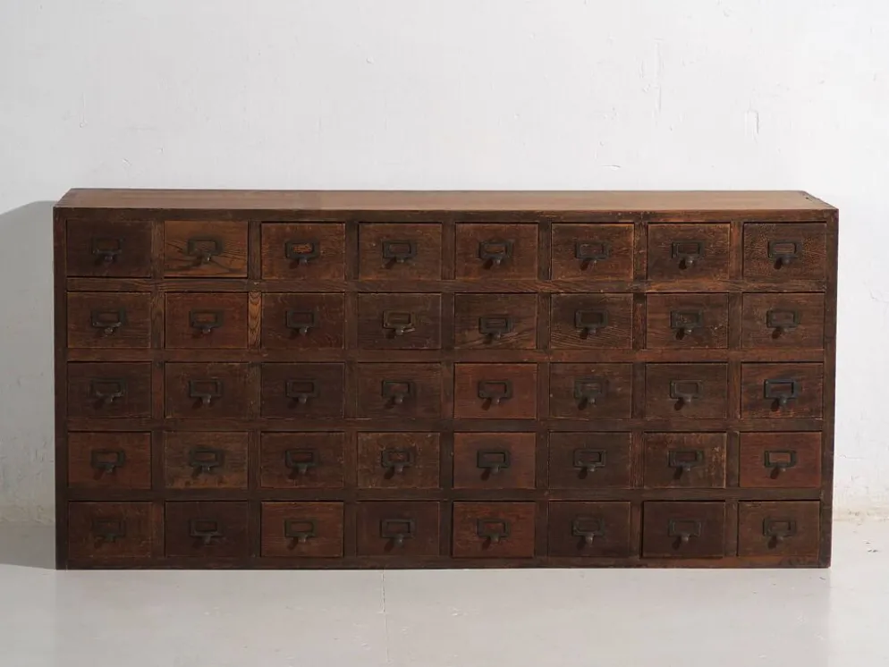 Buffet de pharmacie kusuri tansu japonais ancien – Taishō / Période Showa (c.1920-1945) #95