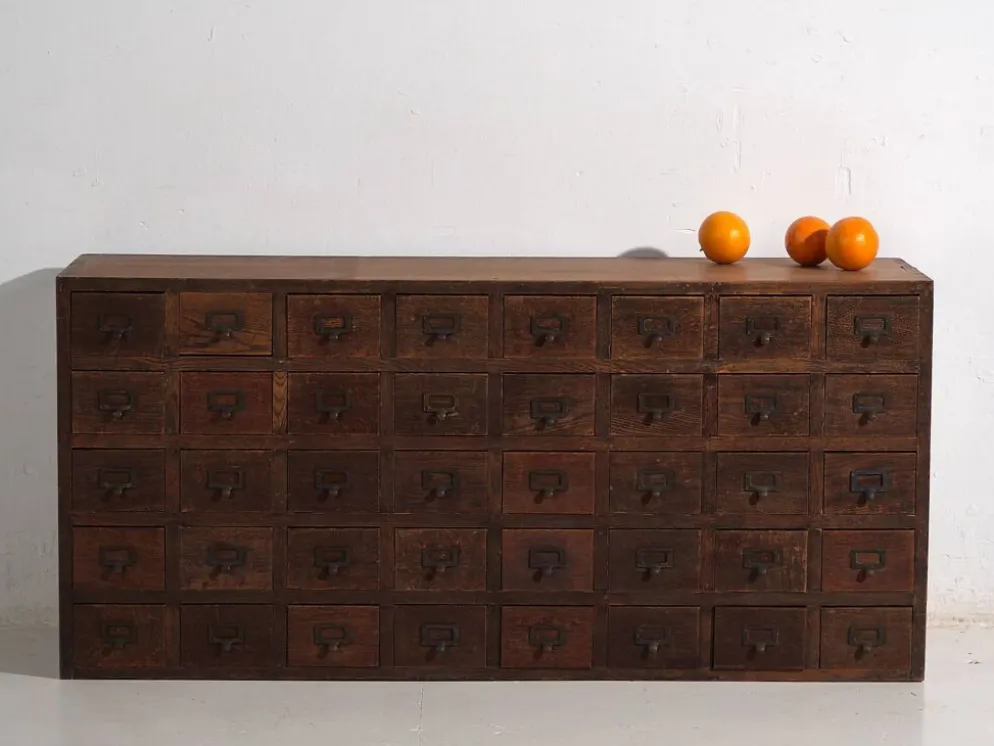Buffet de pharmacie kusuri tansu japonais ancien – Taishō / Période Showa (c.1920-1945) #95