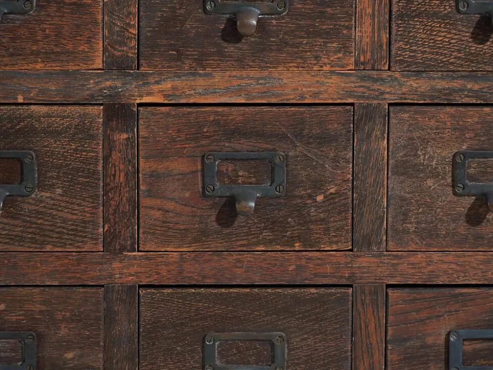 Buffet de pharmacie kusuri tansu japonais ancien – Taishō / Période Showa (c.1920-1945) #95