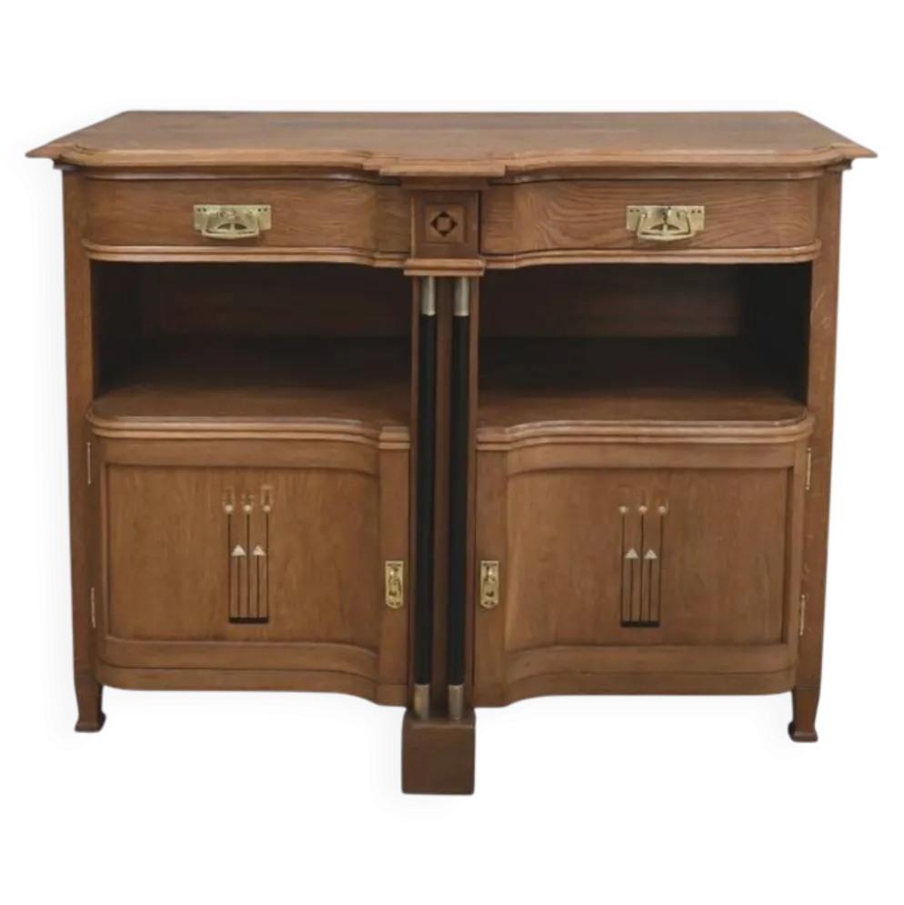 Buffet desserte en chêne dans le style Gustave Serrurier-Bovy, art déco – 1930
