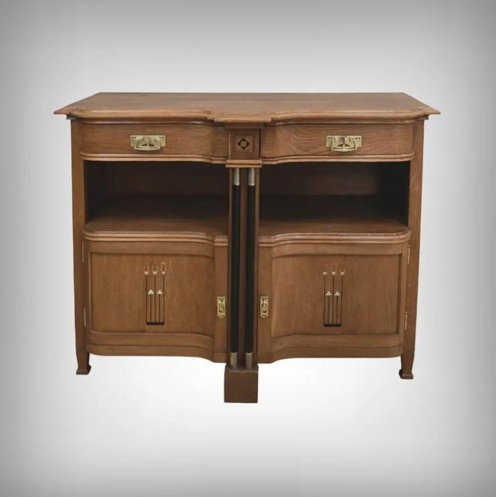 Buffet desserte en chêne dans le style Gustave Serrurier-Bovy, art déco – 1930