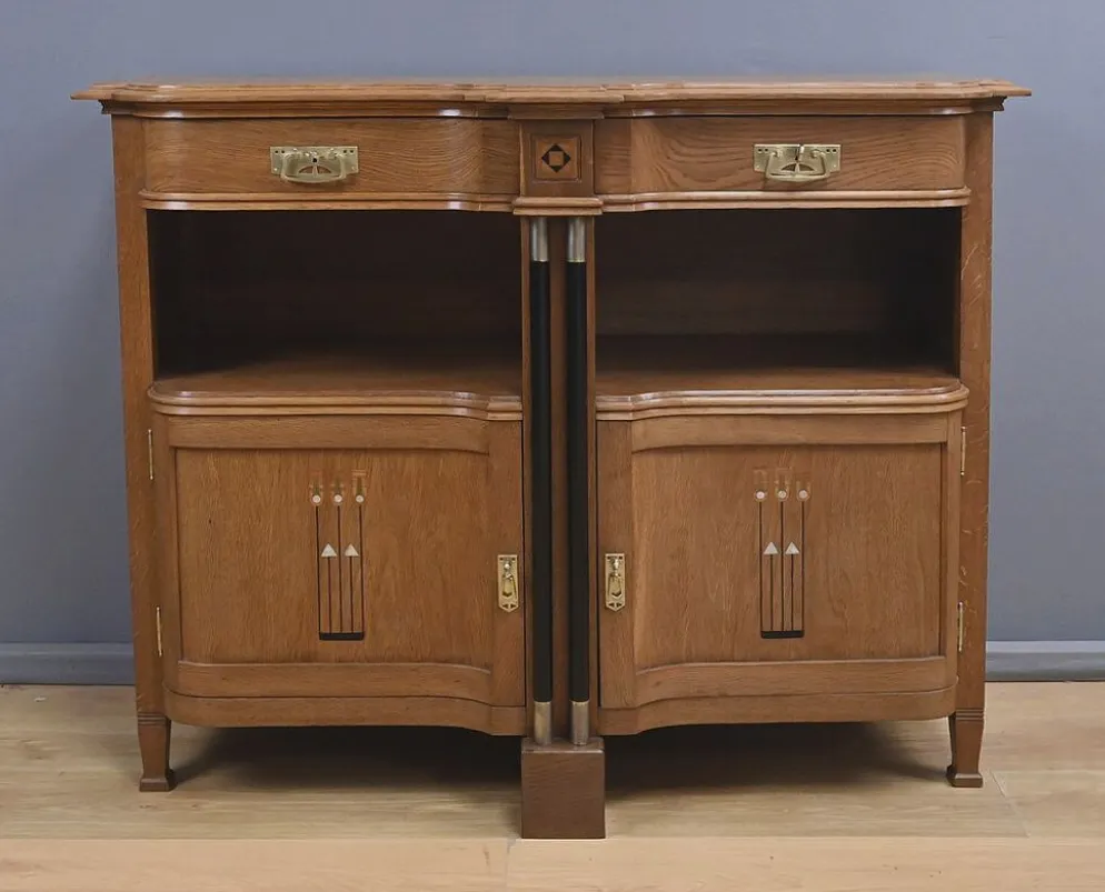 Buffet desserte en chêne dans le style Gustave Serrurier-Bovy, art déco – 1930