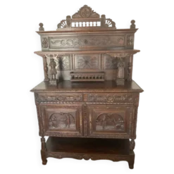 Buffet - Desserte - Meuble Artisanal Breton en chêne massif sculpté