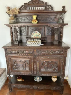Buffet - Desserte - Meuble Artisanal Breton en chêne massif sculpté