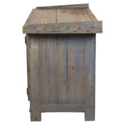 Buffet de travail ancien bleu au caractère unique 124 cm