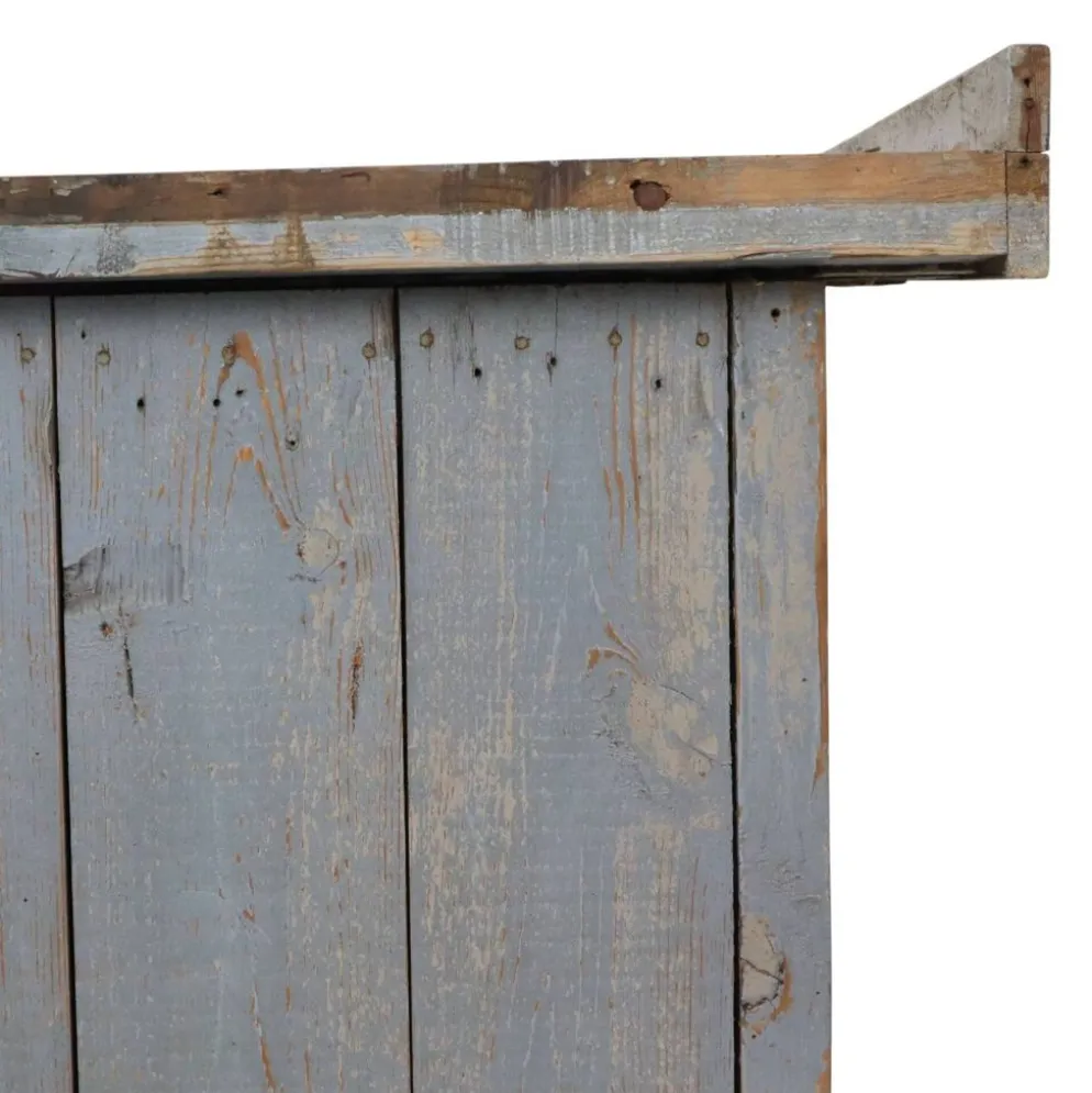 Buffet de travail ancien bleu au caractère unique 124 cm
