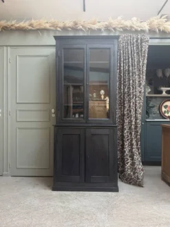 Buffet deux corps ancien noir (rénové)