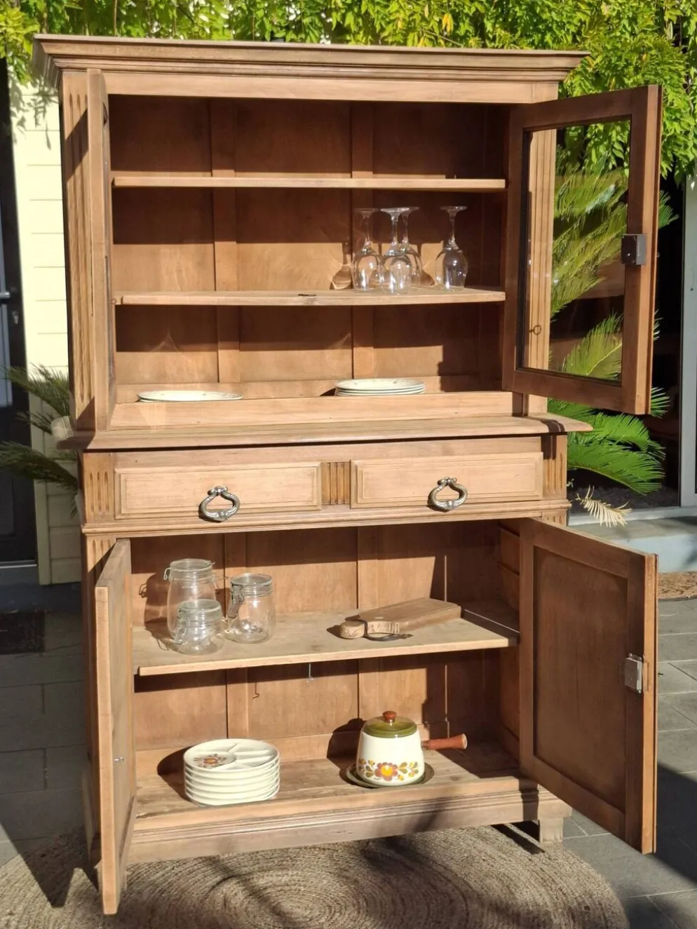 Buffet deux corps ancien rénové