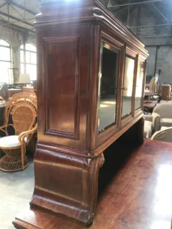 Buffet deux corps anglais en acajou