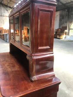 Buffet deux corps anglais en acajou