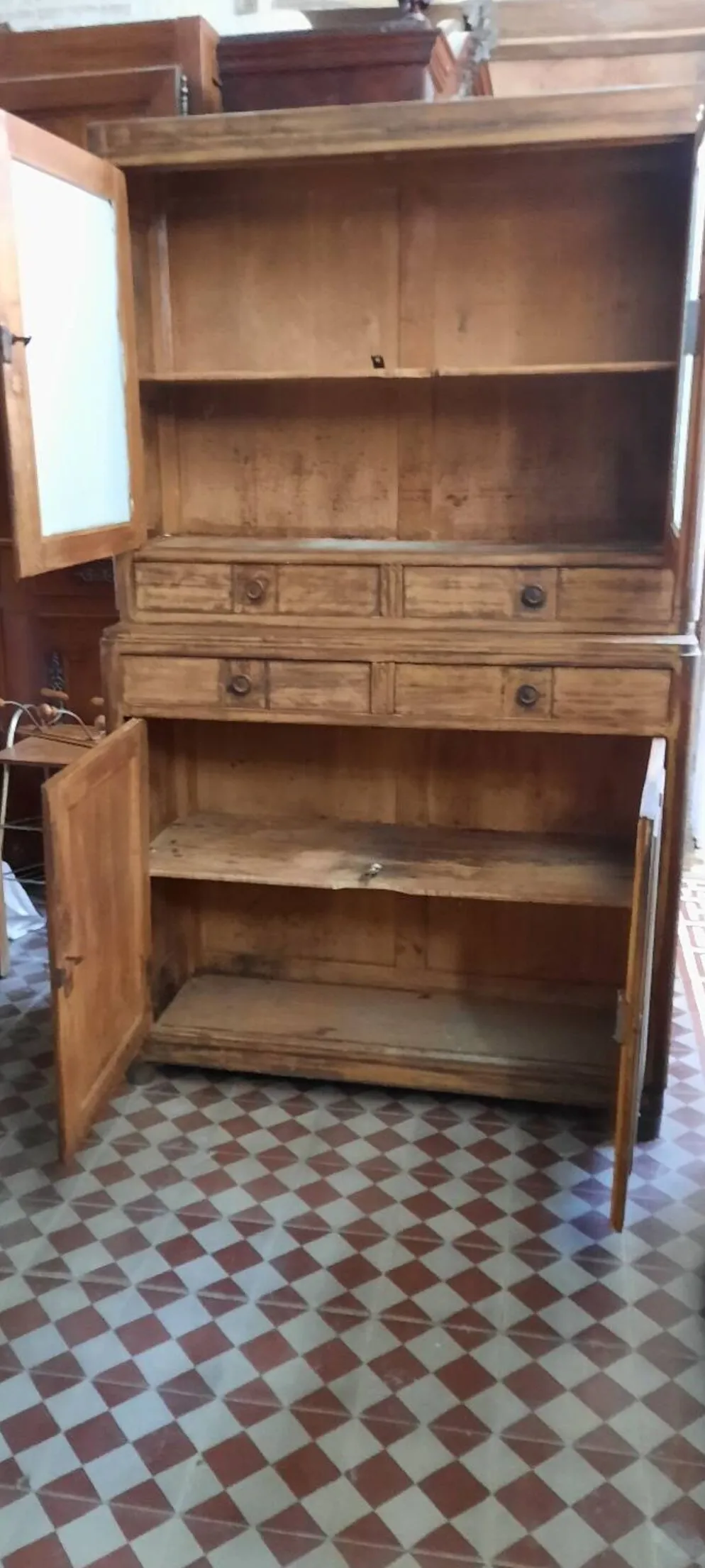 Buffet deux corps vintage