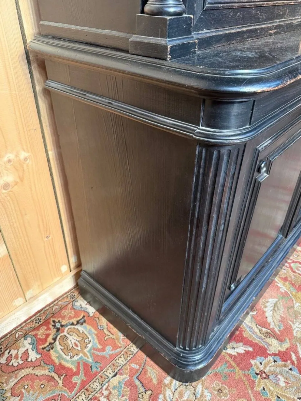 Buffet deux corps vitré – Époque Napoléon III – Bois ébonisé – XIXe siècle