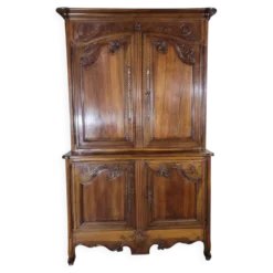 Buffet double corps en noyer directoire