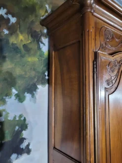 Buffet double corps en noyer directoire