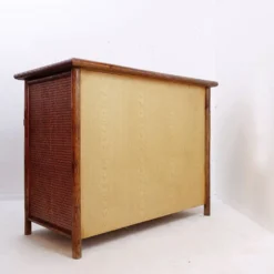 Buffet en bambou et rotin du milieu du siècle - 1960s