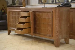 Buffet en chêne cérusé signé Maurice Rinck 1940’s