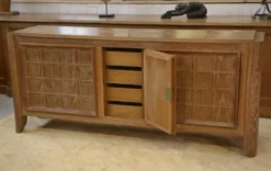 Buffet en chêne cérusé signé Maurice Rinck 1940’s