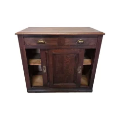 Buffet en chêne français ancien avec portes coulissantes, deuxième moitié des années 1800.