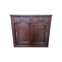 Buffet en chêne français ancien avec portes coulissantes, deuxième moitié des années 1800.