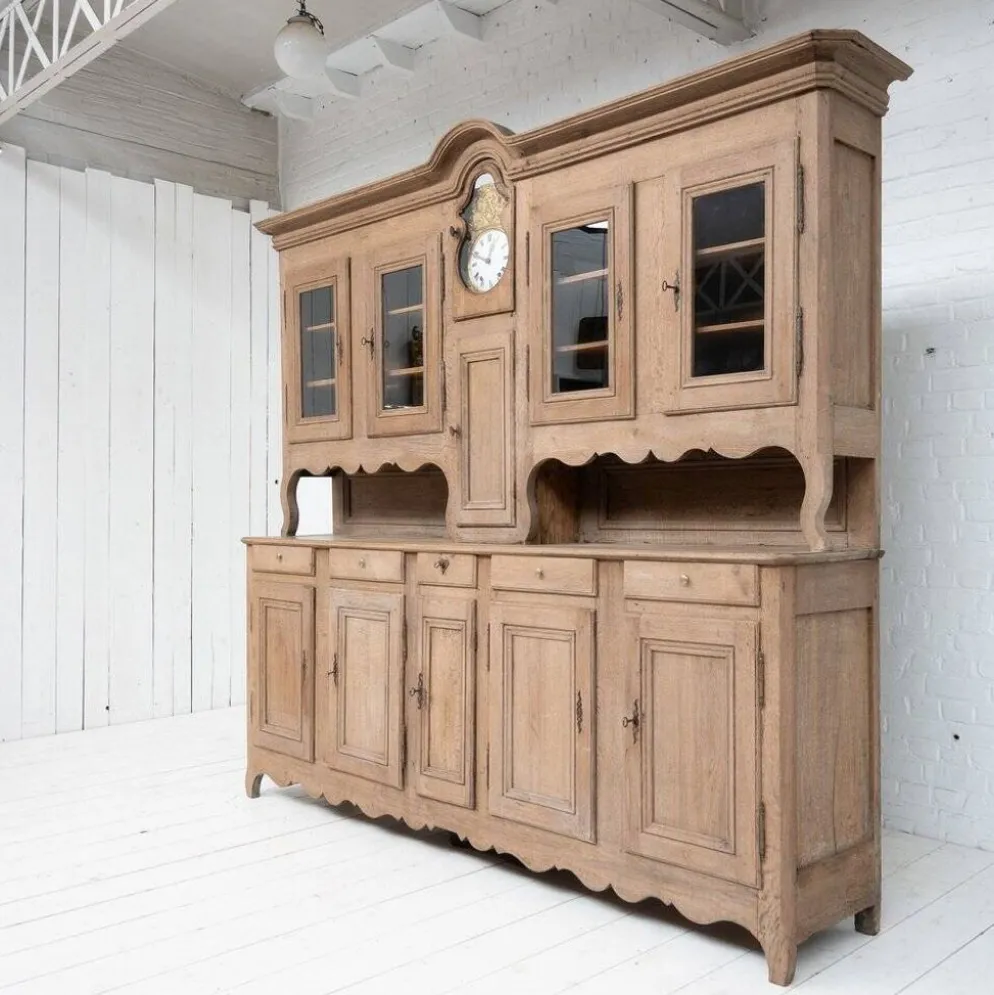 Buffet en chêne massif à 2 parties, France, années 1780