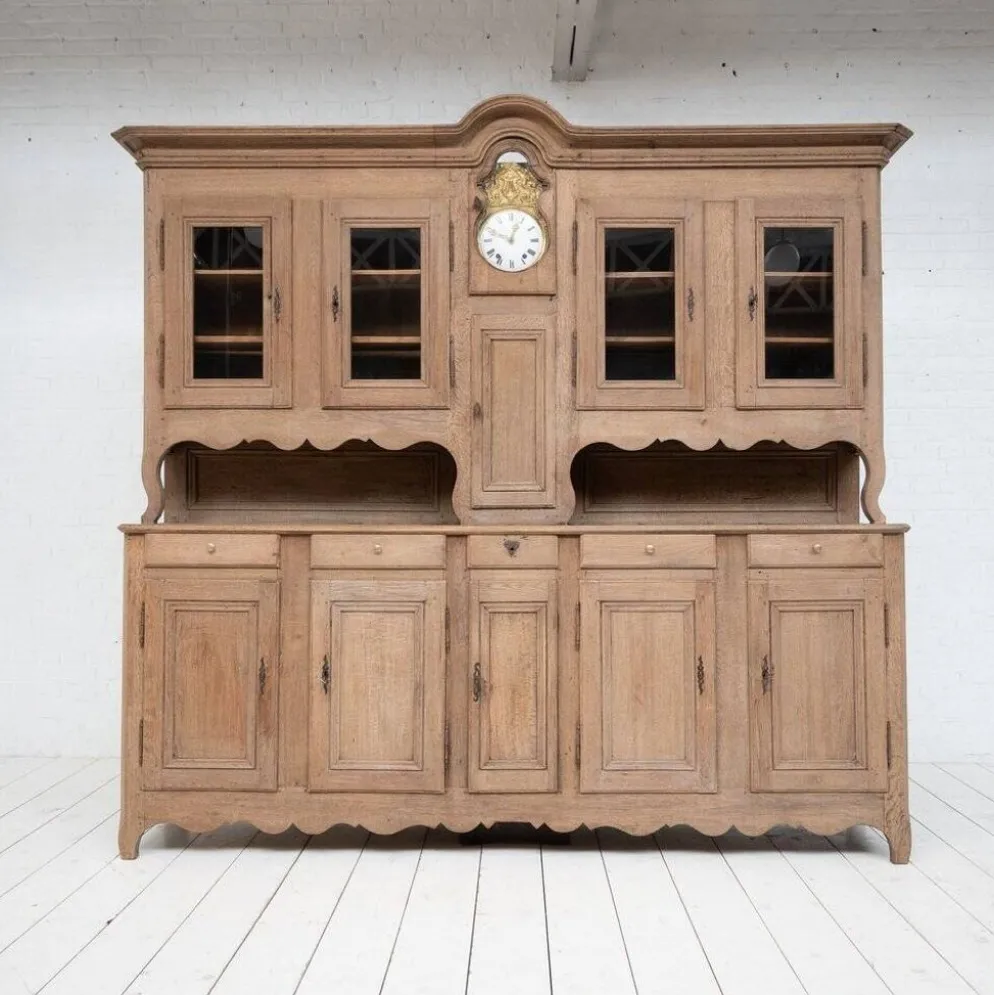 Buffet en chêne massif à 2 parties, France, années 1780