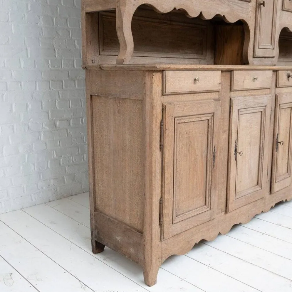 Buffet en chêne massif à 2 parties, France, années 1780