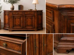 Buffet Enfilade Français Provençal Vintage 4 portes