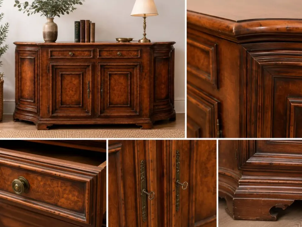 Buffet Enfilade Français Provençal Vintage 4 portes