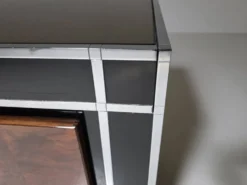 Buffet en noyer de bouleau et laque noire par Mario Sabot, Italie, années 1970.