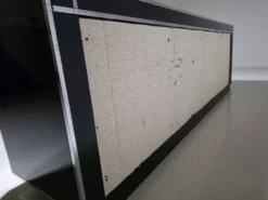 Buffet en noyer de bouleau et laque noire par Mario Sabot, Italie, années 1970.