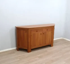 Buffet en noyer massif maxxello vintage des années 1970 Scarpa, Michelucci st.