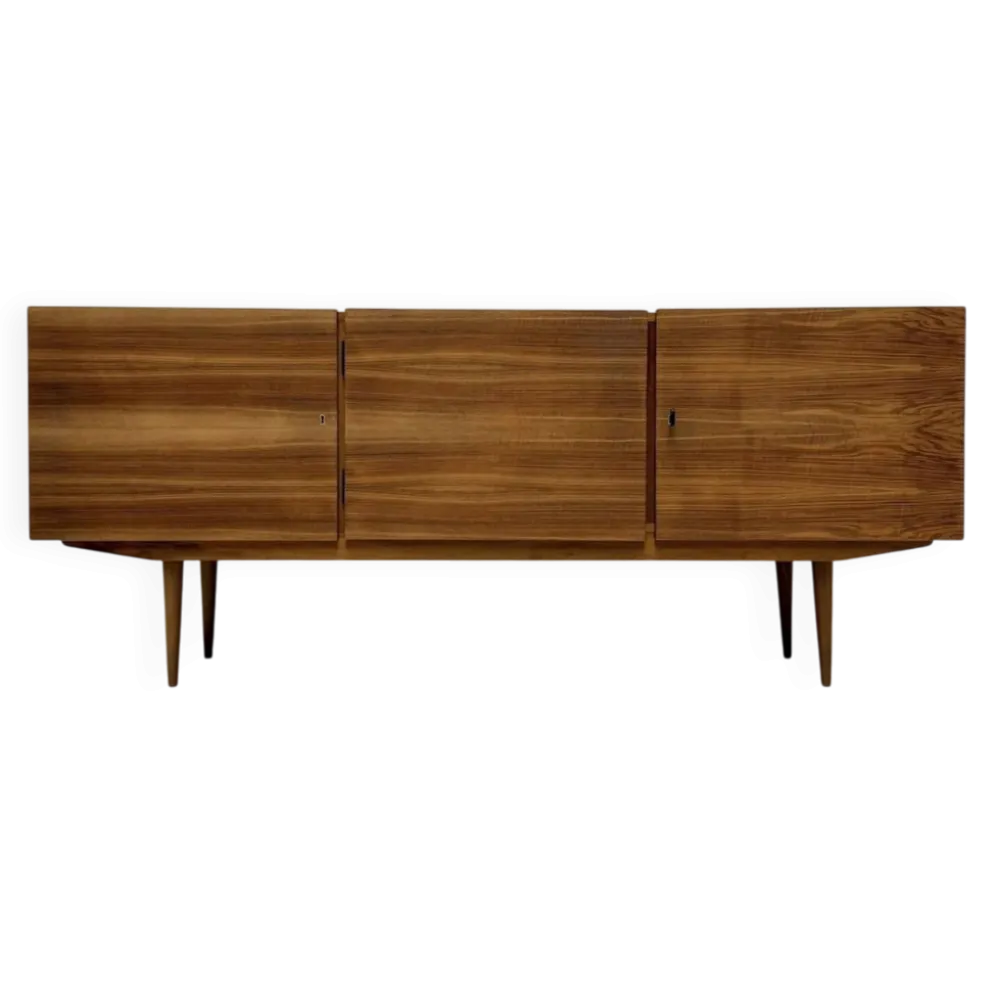 Buffet en noyer vintage allemand des années 1960.