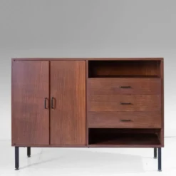 Buffet en palissandre de style mid-century moderne avec tiroirs, Italie années 1970.