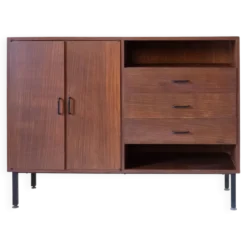 Buffet en palissandre de style mid-century moderne avec tiroirs, Italie années 1970.
